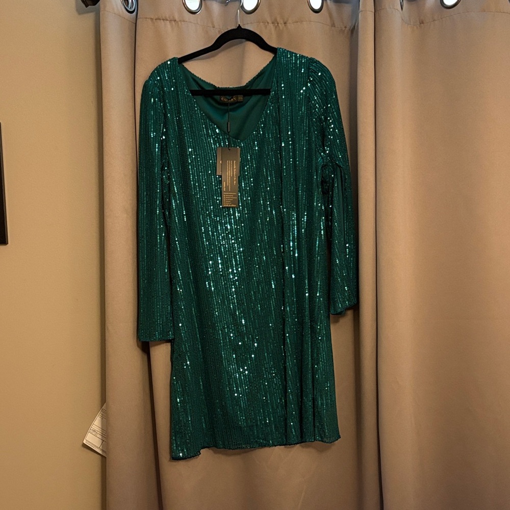 NWT Green Sequin Dress